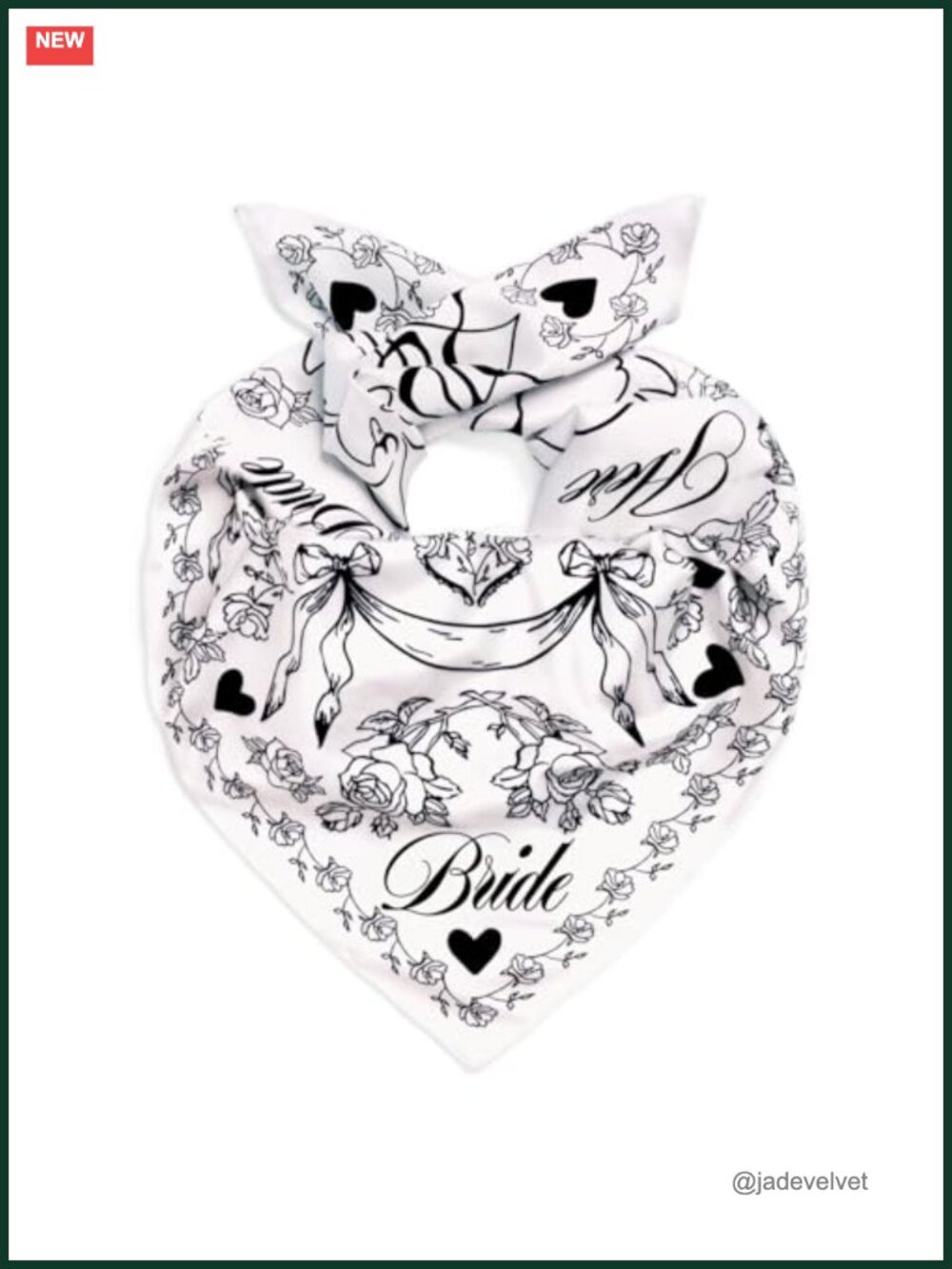 Bridal Satin Head Scarf 27x27 Bandana Wedding Bachelorette Hair Accessory